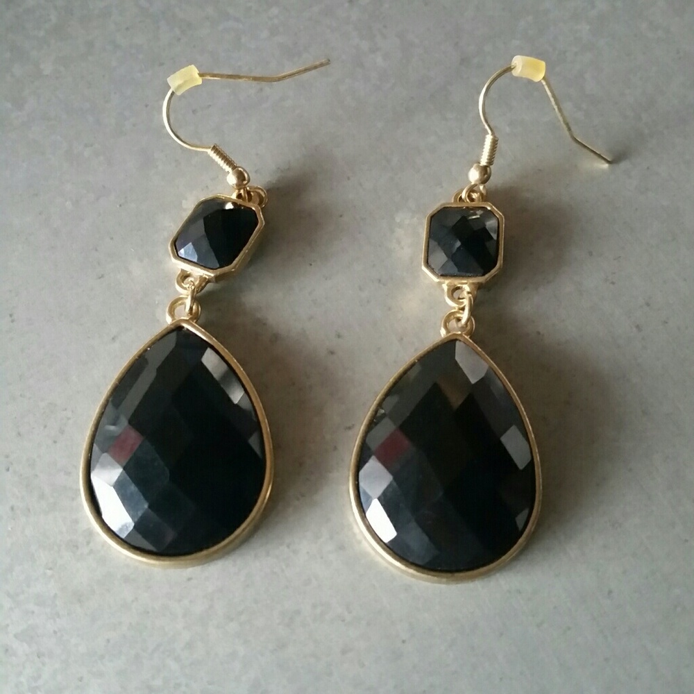 FINAL LOT Bundle 3 Black Silver Drop Earrings - Picture 4 of 5